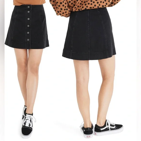 Madewell metropolis snap front jean skirt - Picture 4 of 4